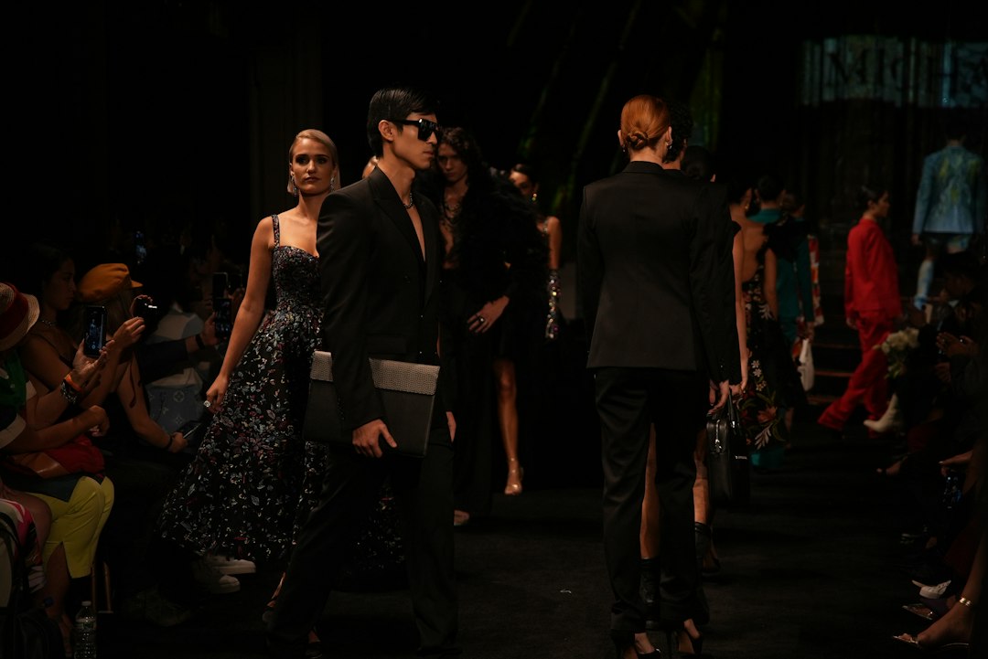Models walk the runway at a fashion show